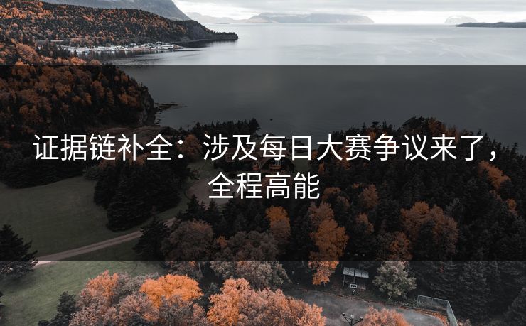 证据链补全：涉及每日大赛争议来了，全程高能