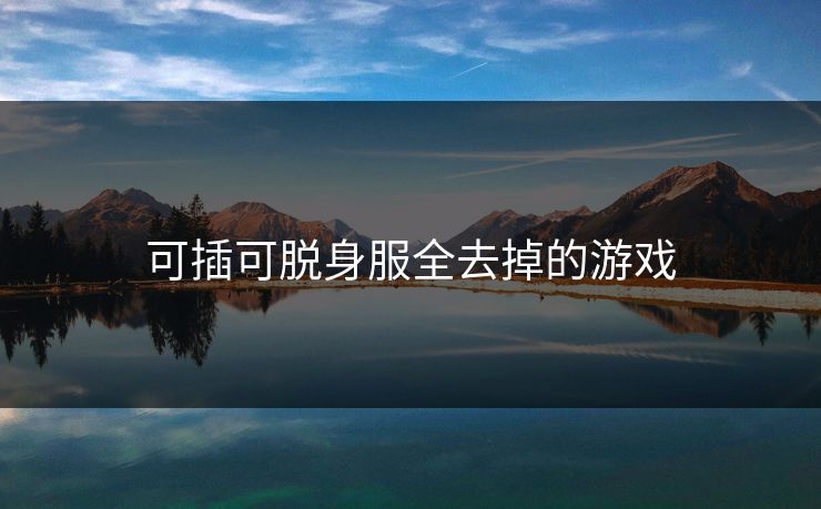 可插可脱身服全去掉的游戏